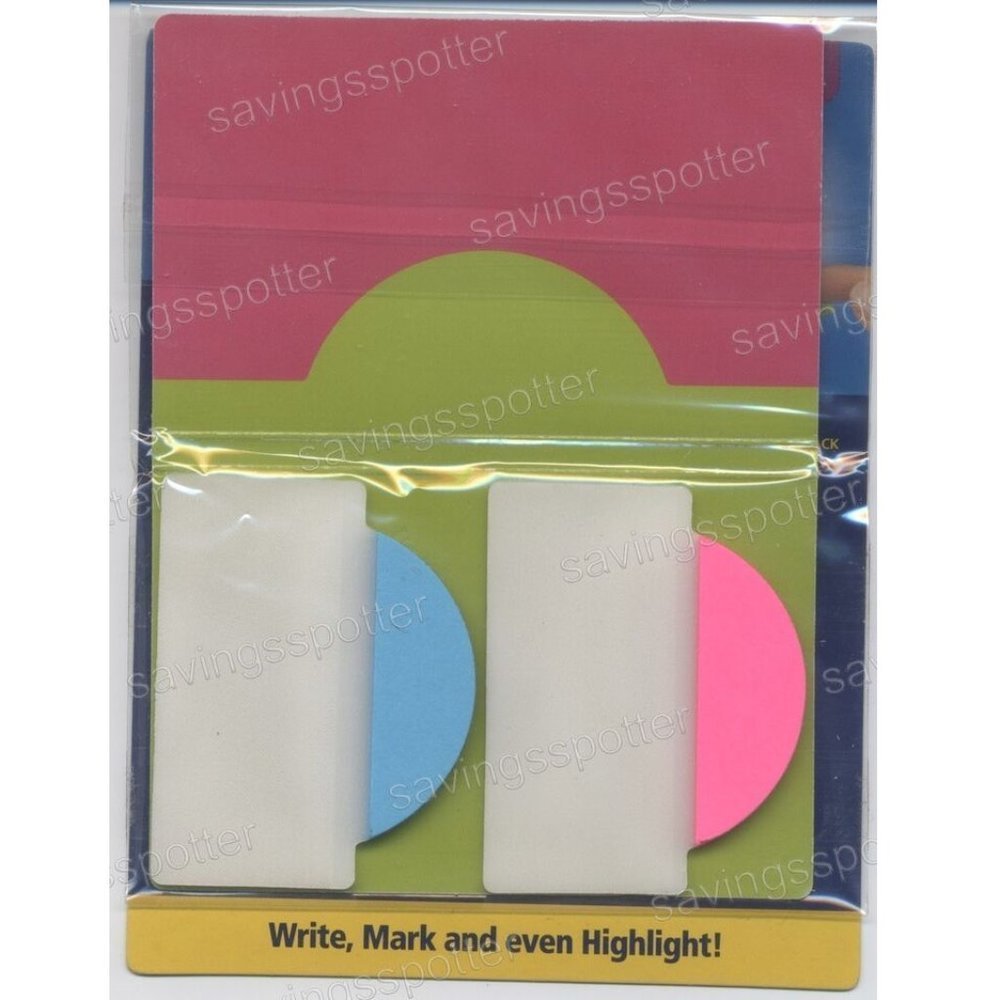 NEW!   Avery Notetabs Books 2" x 1.5" Note Tabs Round Edge - Pink & Blue 20 Pk - Picture 3 of 4